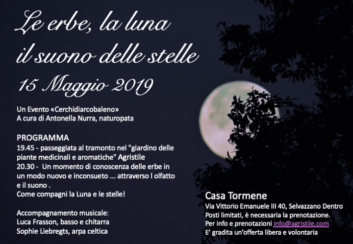 15 Maggio Locandina le erbe, la luna, il suono delle stelle