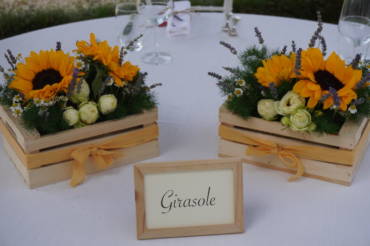 Addobbi con girasoli per matrimonio